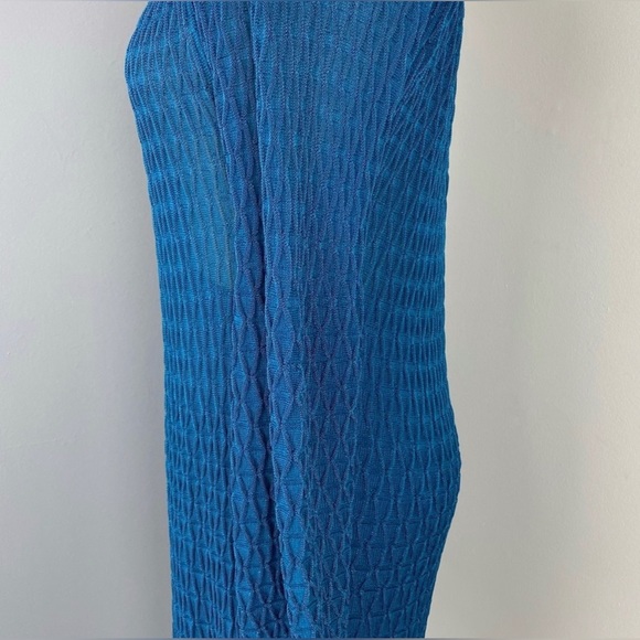 MISSONI Teal Knit Fit n Flare Beautiful Midi Dress. Size 14. So flatteri… - Picture 3 of 7